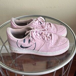 Nike Air Force 1 Pink Smiley Face Size 11